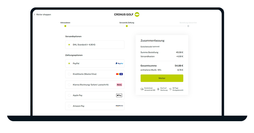 Zahlungscheckout dynamic commerce 2025